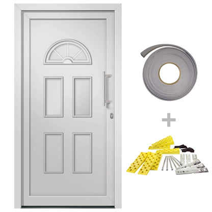 vidaXL Porte d'entrée Blanc 98x208 cm