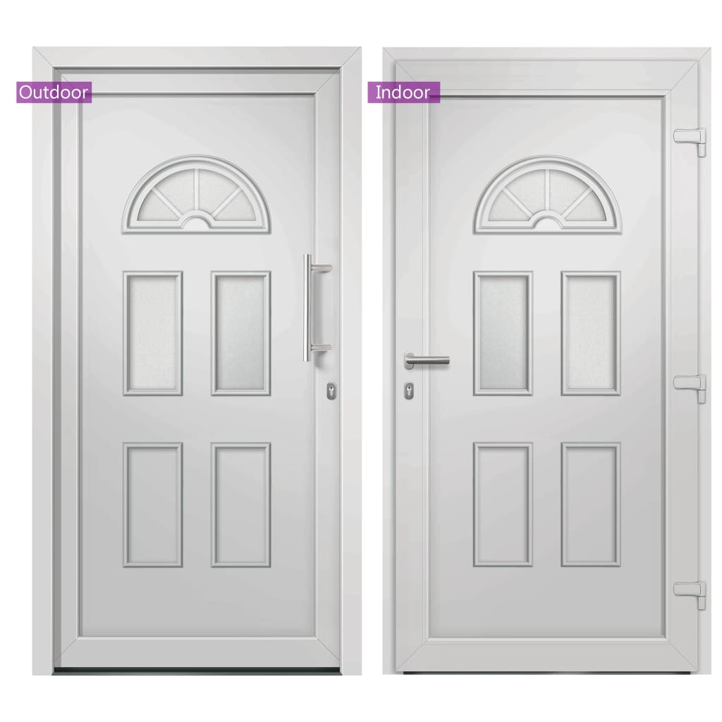 vidaXL Porte d'entrée Blanc 98x208 cm