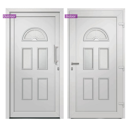 vidaXL Porte d'entrée Blanc 98x208 cm