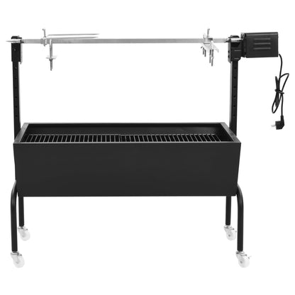 vidaXL Rôtissoire pour barbecue électrique Acier inoxydable