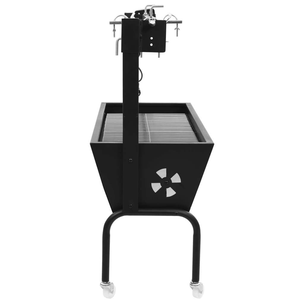vidaXL Rôtissoire pour barbecue électrique Acier inoxydable