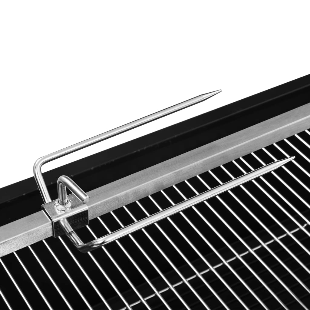 vidaXL Rôtissoire pour barbecue électrique Acier inoxydable