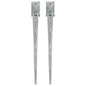 vidaXL Piquets au sol 2 pcs Argenté 9x9x90 cm Acier galvanisé