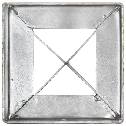vidaXL Piquets au sol 6 pcs Argenté 10x10x76 cm Acier galvanisé