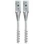 vidaXL Piquets au sol 2 pcs Argenté 7x7x56 cm Acier galvanisé