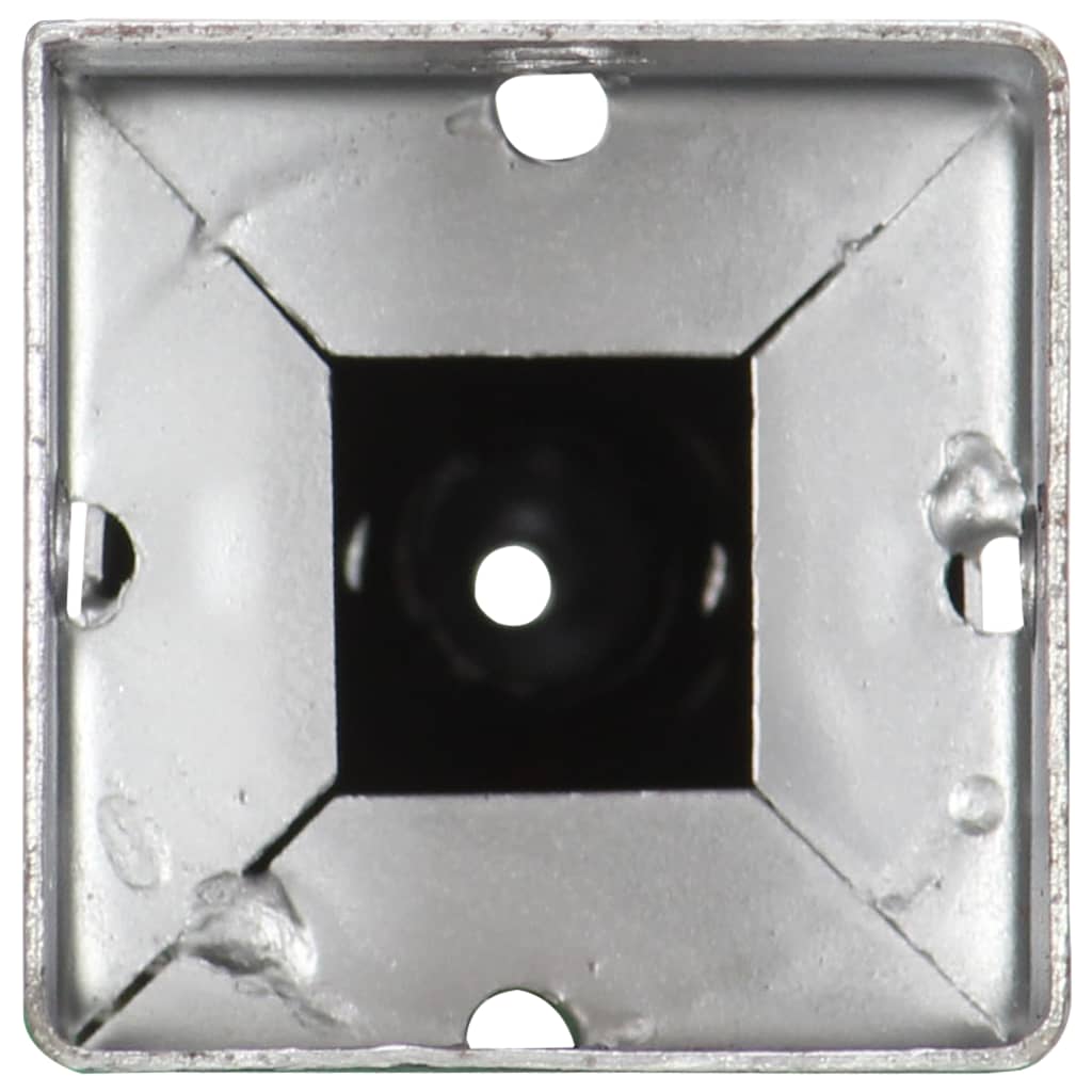 vidaXL Piquets au sol 2 pcs Argenté 7x7x56 cm Acier galvanisé