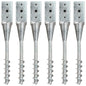 vidaXL Piquets au sol 6 pcs Argenté 7x7x56 cm Acier galvanisé