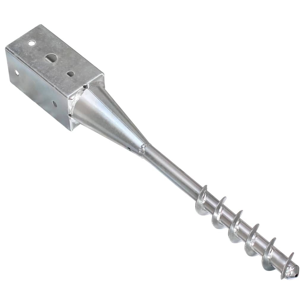 vidaXL Piquets au sol 6 pcs Argenté 7x7x56 cm Acier galvanisé