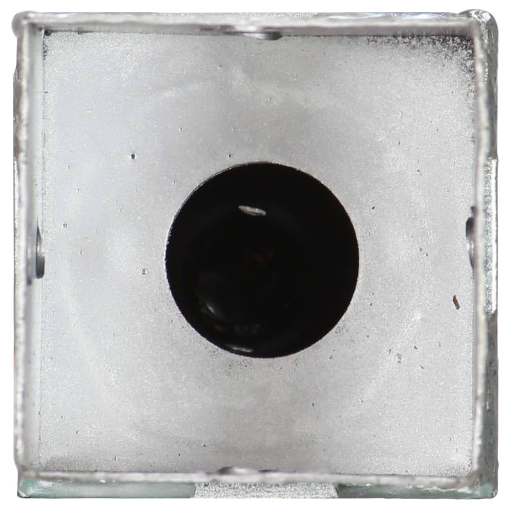 vidaXL Piquets au sol 2 pcs Argenté 8x8x57 cm Acier galvanisé