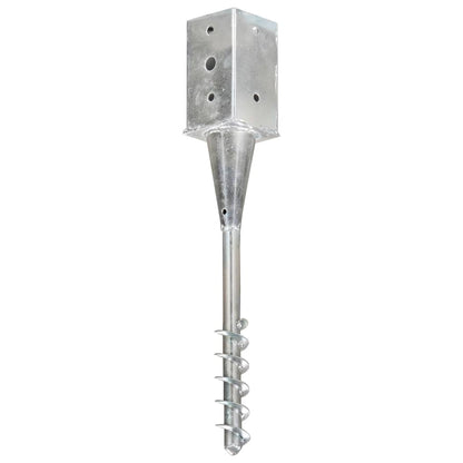 vidaXL Piquets au sol 6 pcs Argenté 8x8x57 cm Acier galvanisé