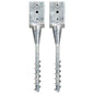 vidaXL Piquets au sol 2 pcs Argenté 9x9x56 cm Acier galvanisé