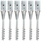 vidaXL Piquets au sol 6 pcs Argenté 10x10x57 cm Acier galvanisé