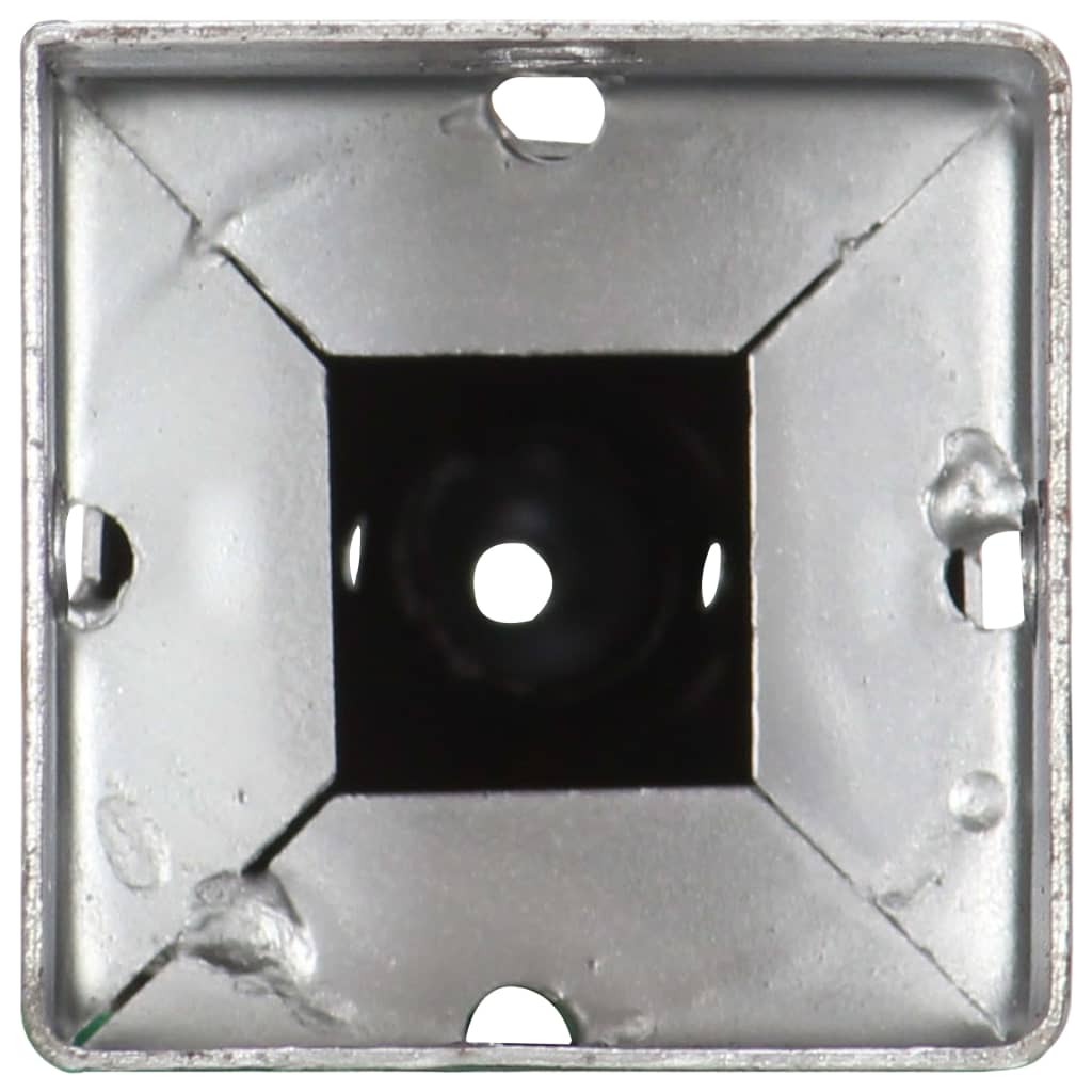 vidaXL Piquets au sol 6 pcs Argenté 10x10x57 cm Acier galvanisé