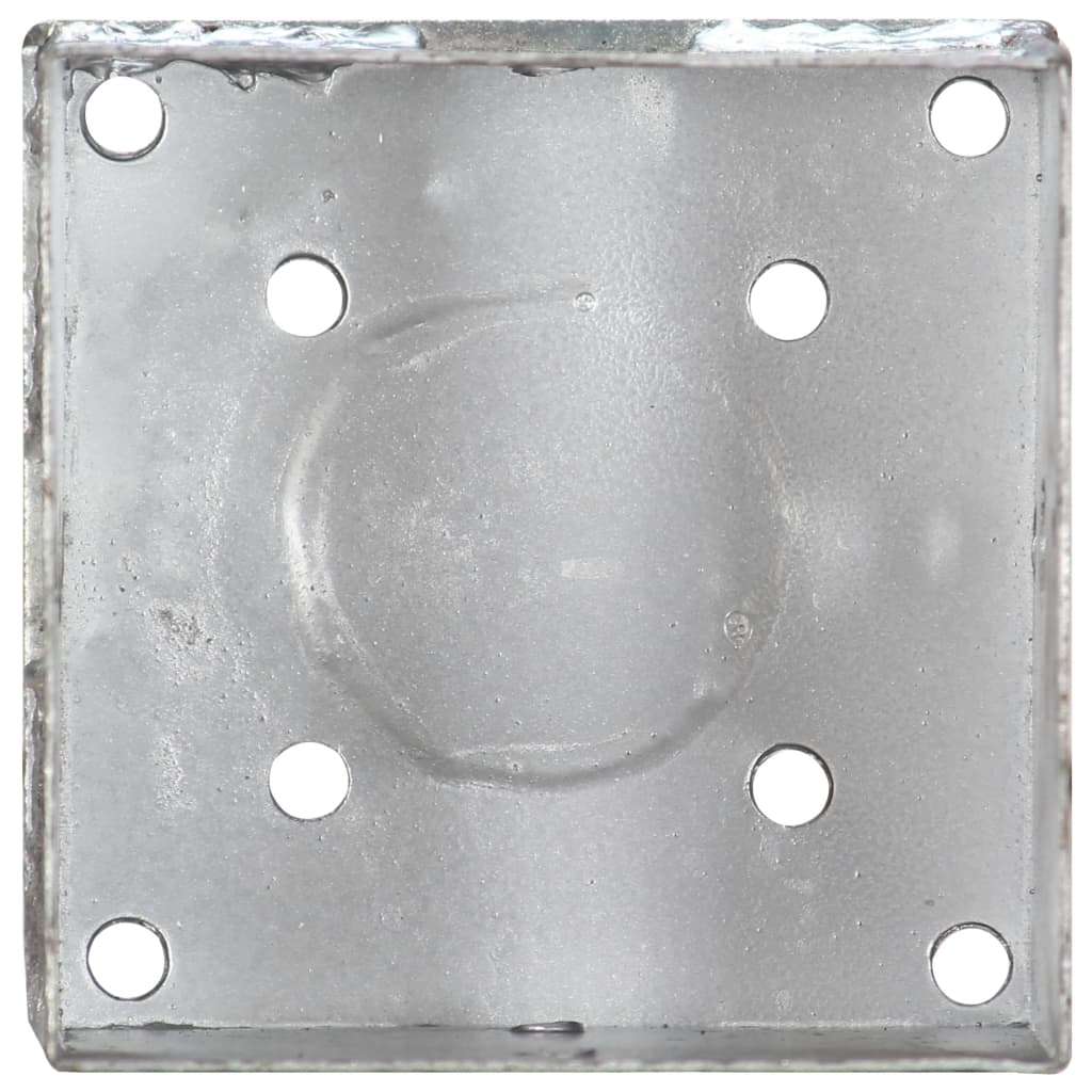 vidaXL Piquets au sol 2 pcs argenté 14x14x58 cm acier galvanisé