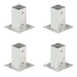 vidaXL Ancres de poteau 4 pcs Métal galvanisé 71 mm