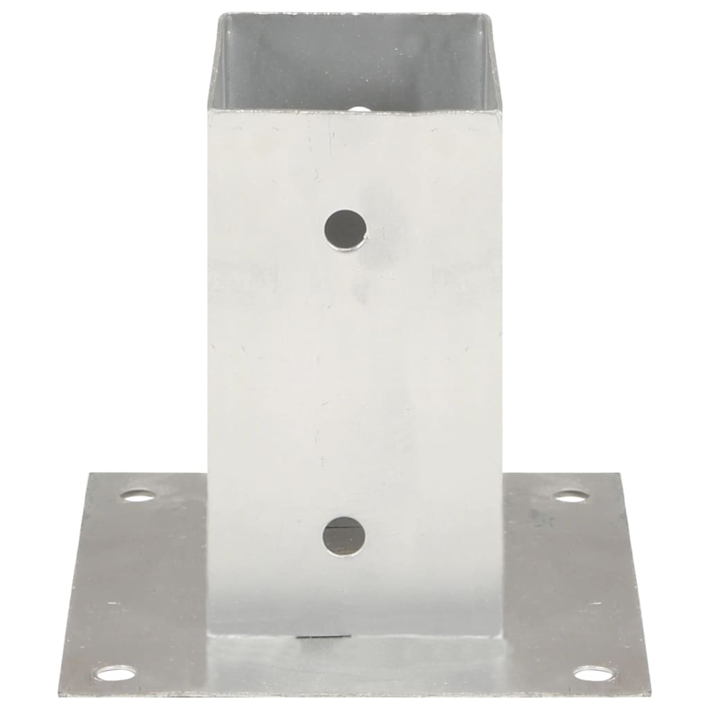 vidaXL Ancres de poteau 4 pcs Métal galvanisé 71 mm