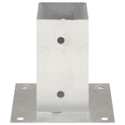 vidaXL Ancres de poteau 4 pcs Métal galvanisé 71 mm