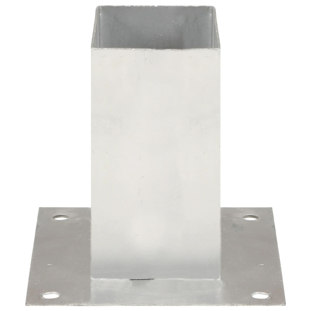 vidaXL Ancres de poteau 4 pcs Métal galvanisé 71 mm