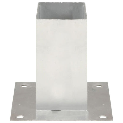 vidaXL Ancres de poteau 4 pcs Métal galvanisé 71 mm