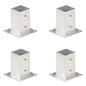 vidaXL Ancres de poteau 4 pcs Métal galvanisé 81 mm