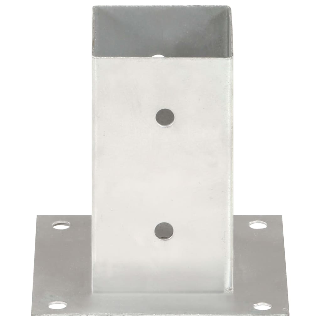 vidaXL Ancres de poteau 4 pcs Métal galvanisé 81 mm