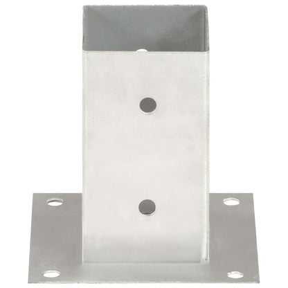 vidaXL Ancres de poteau 4 pcs Métal galvanisé 81 mm