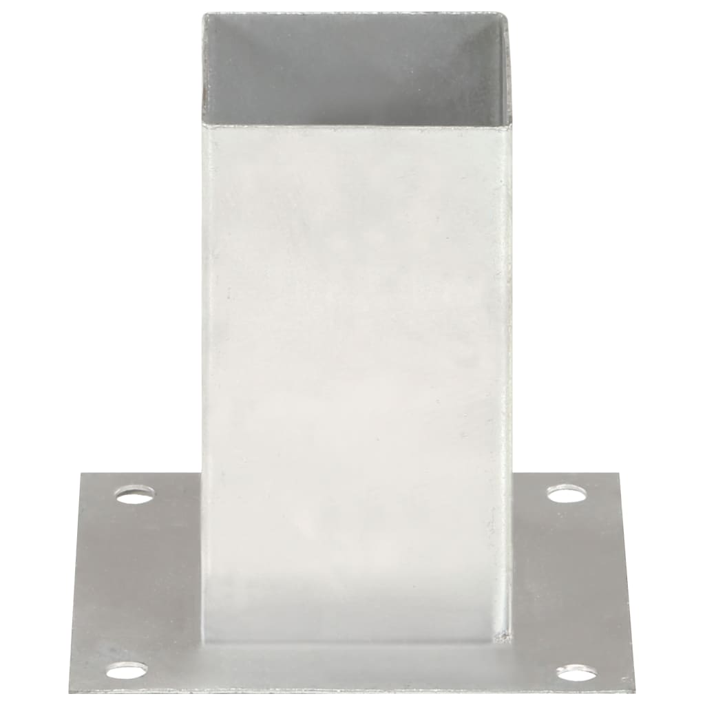 vidaXL Ancres de poteau 4 pcs Métal galvanisé 81 mm