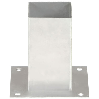 vidaXL Ancres de poteau 4 pcs Métal galvanisé 81 mm
