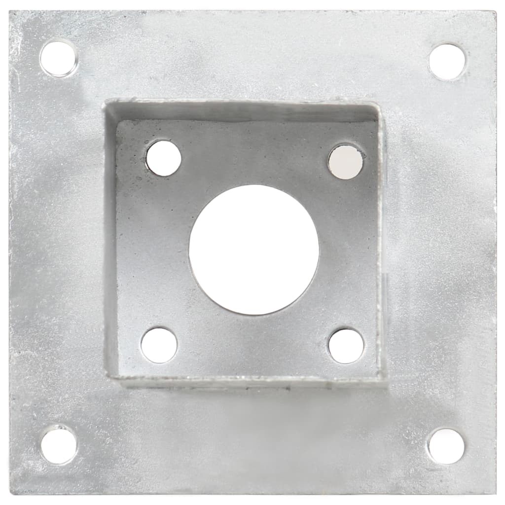 vidaXL Ancres de poteau 4 pcs Métal galvanisé 81 mm