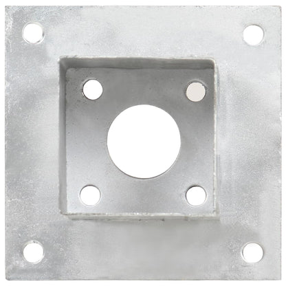 vidaXL Ancres de poteau 4 pcs Métal galvanisé 81 mm