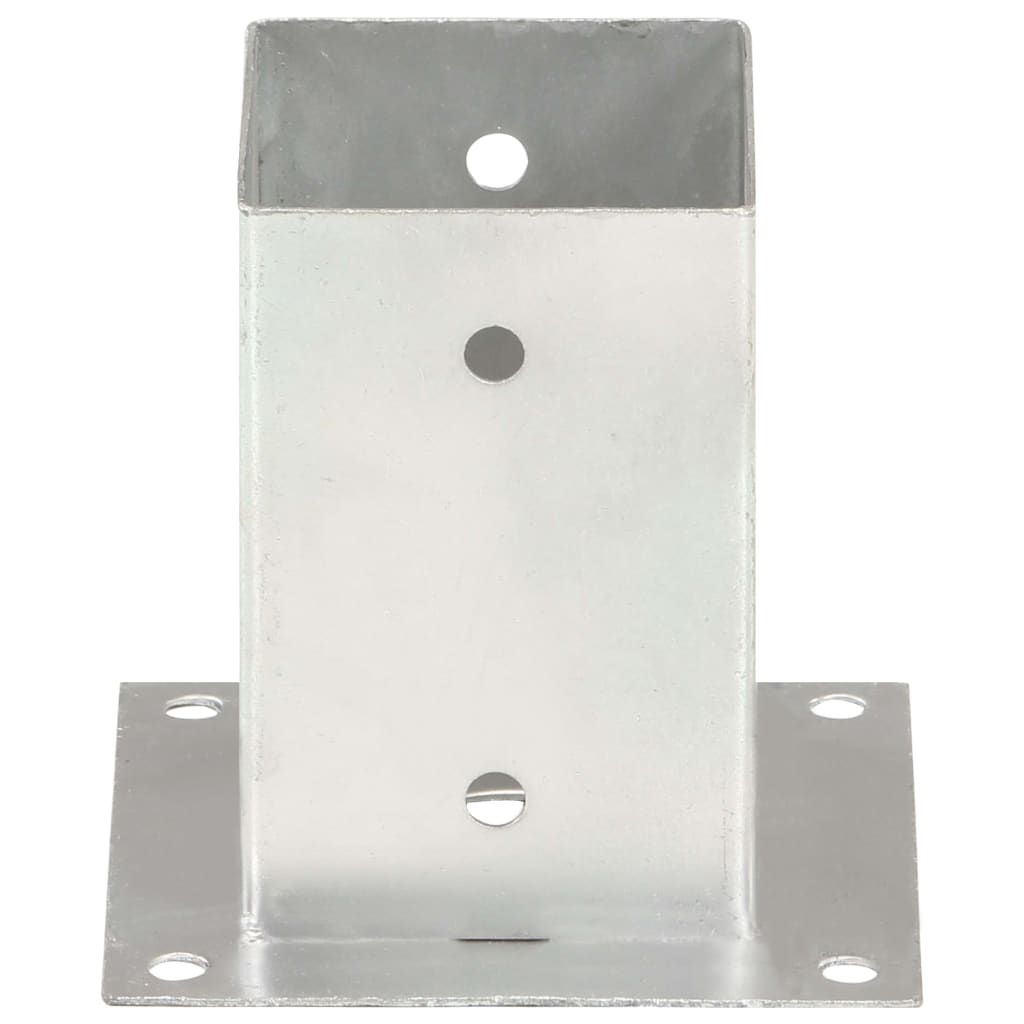 vidaXL Ancres de poteau 4 pcs Métal galvanisé 91 mm