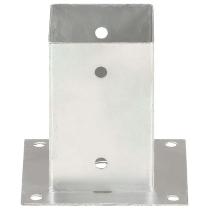 vidaXL Ancres de poteau 4 pcs Métal galvanisé 91 mm