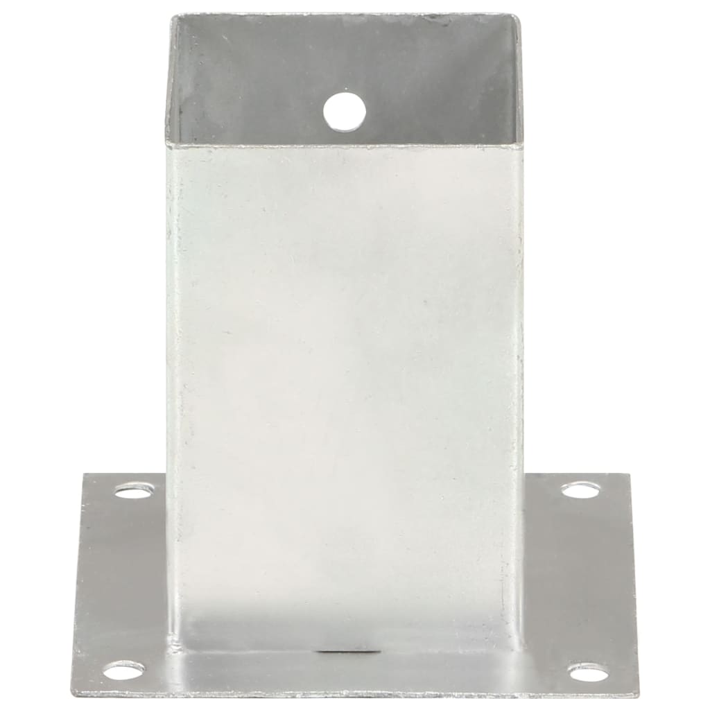 vidaXL Ancres de poteau 4 pcs Métal galvanisé 91 mm