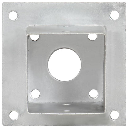 vidaXL Ancres de poteau 4 pcs Métal galvanisé 91 mm