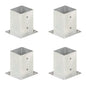 vidaXL Ancres de poteau 4 pcs Métal galvanisé 101 mm