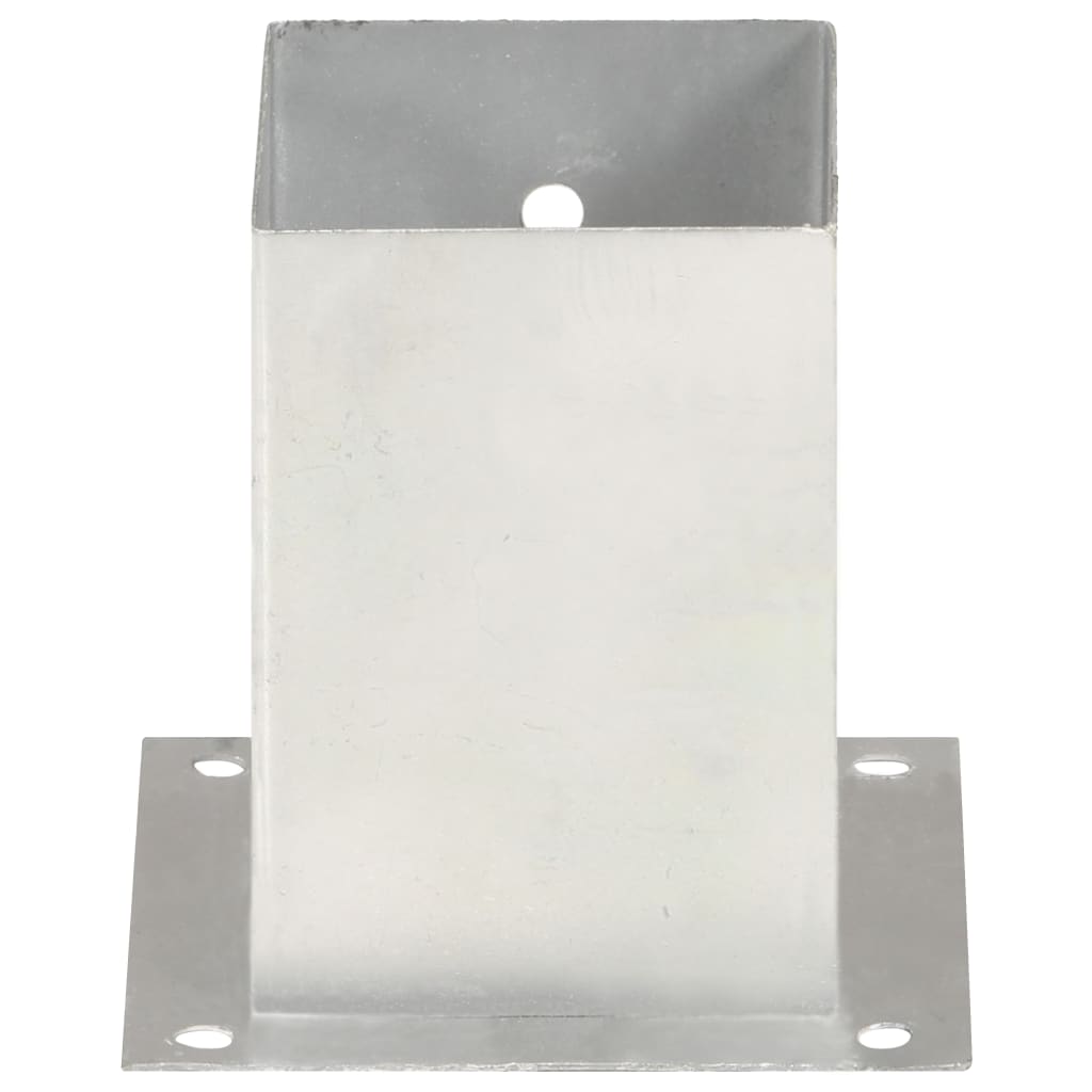 vidaXL Ancres de poteau 4 pcs Métal galvanisé 101 mm