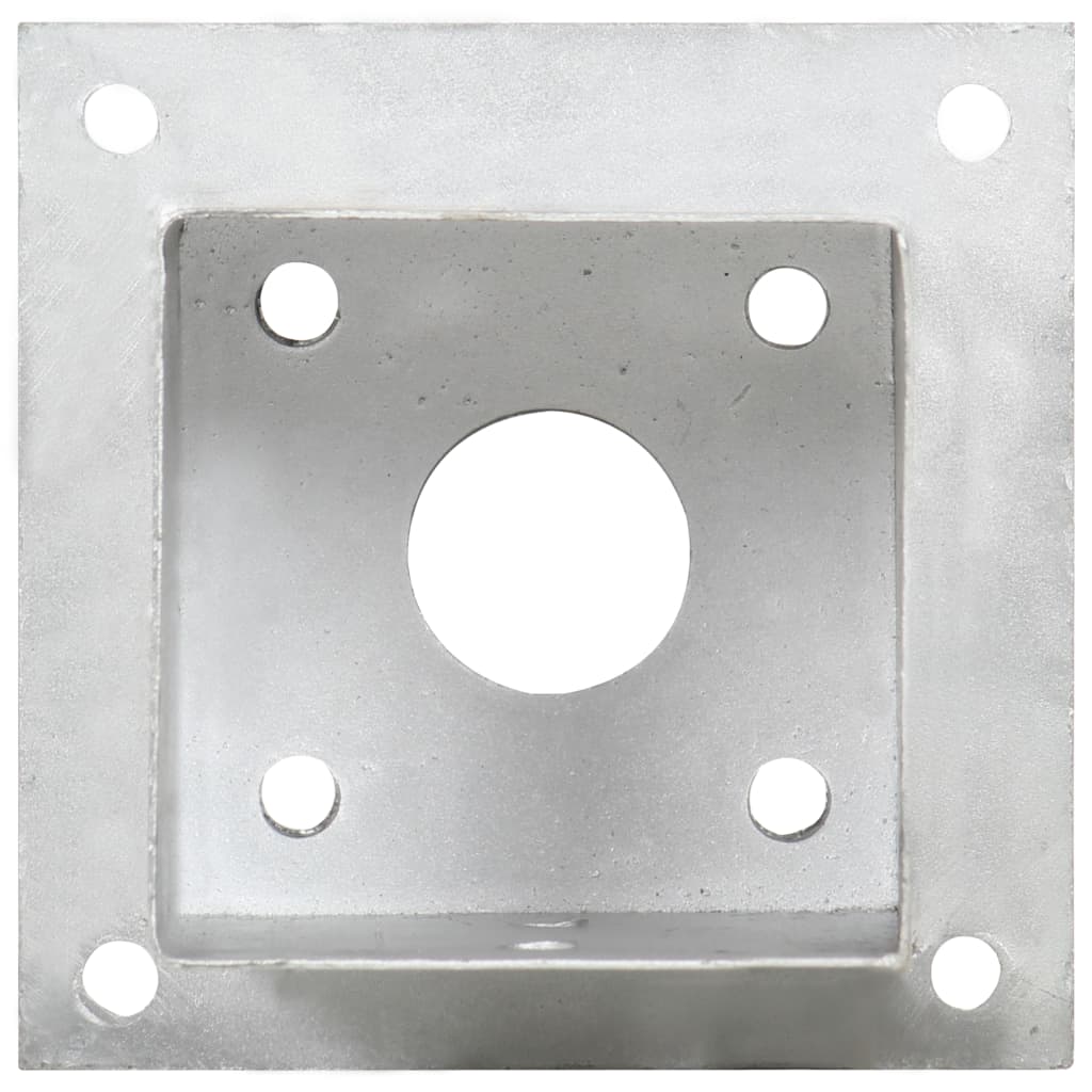 vidaXL Ancres de poteau 4 pcs Métal galvanisé 101 mm
