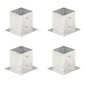 vidaXL Ancres de poteau 4 pcs Métal galvanisé 121 mm