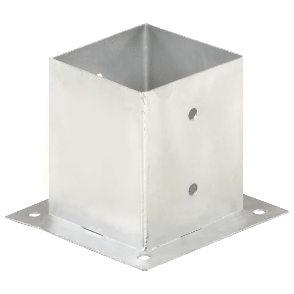 vidaXL Ancres de poteau 4 pcs Métal galvanisé 121 mm