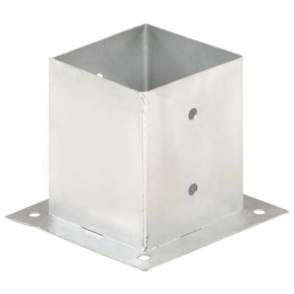 vidaXL Ancres de poteau 4 pcs Métal galvanisé 121 mm