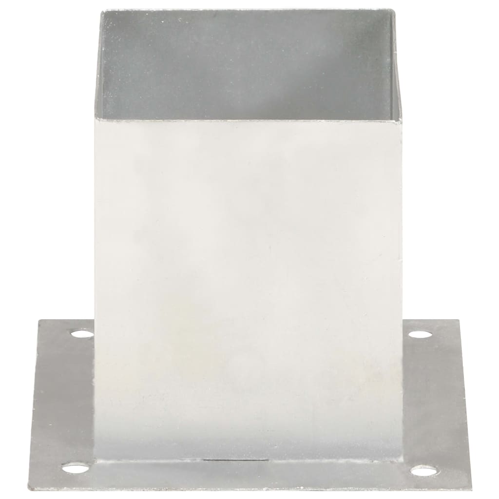 vidaXL Ancres de poteau 4 pcs Métal galvanisé 121 mm