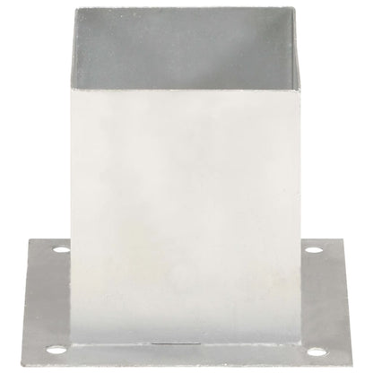 vidaXL Ancres de poteau 4 pcs Métal galvanisé 121 mm