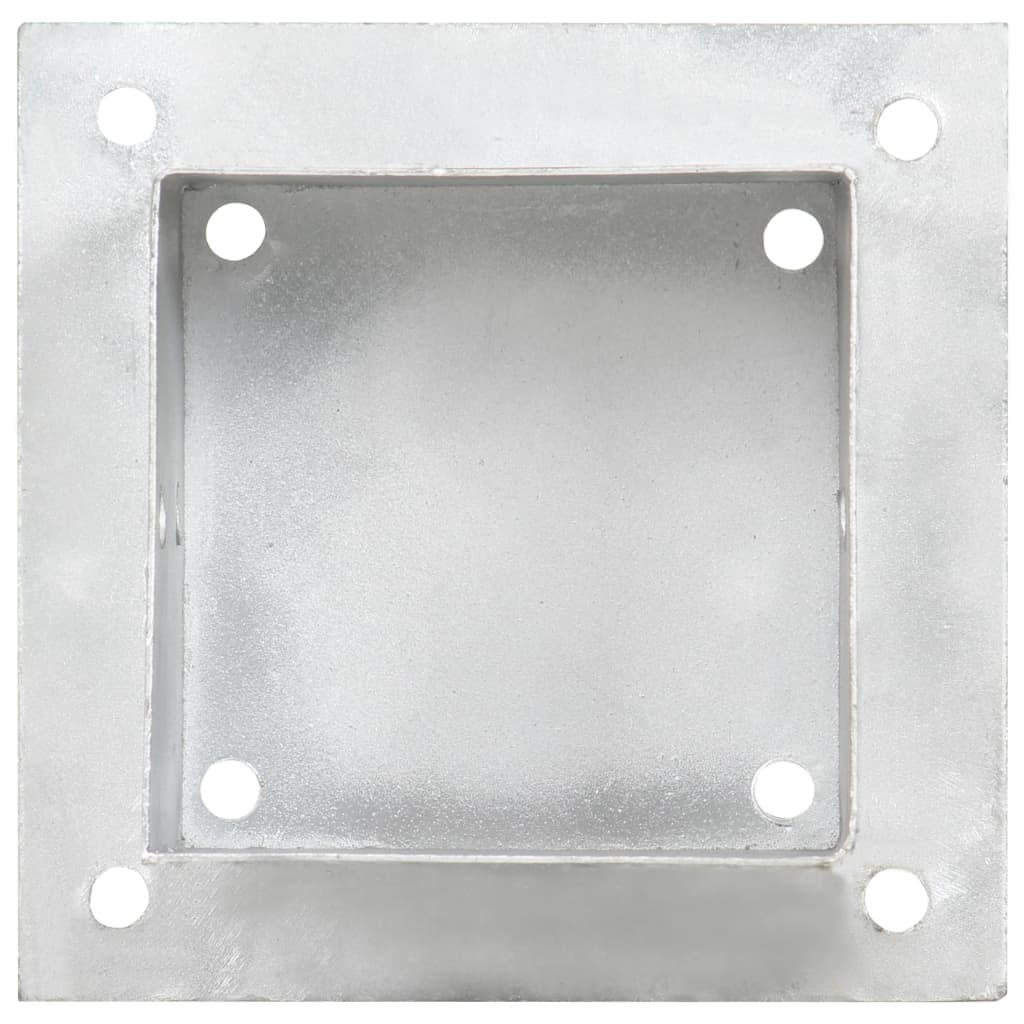 vidaXL Ancres de poteau 4 pcs Métal galvanisé 121 mm