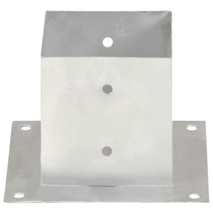 vidaXL Ancres de poteau 4 pcs Métal galvanisé 141 mm