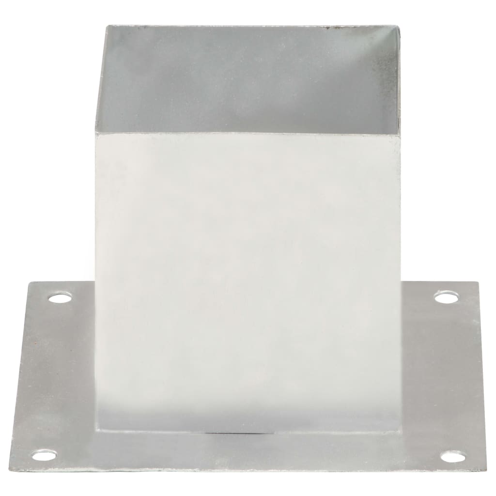 vidaXL Ancres de poteau 4 pcs Métal galvanisé 141 mm