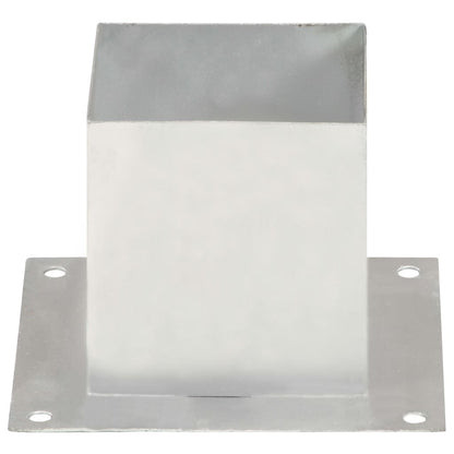 vidaXL Ancres de poteau 4 pcs Métal galvanisé 141 mm