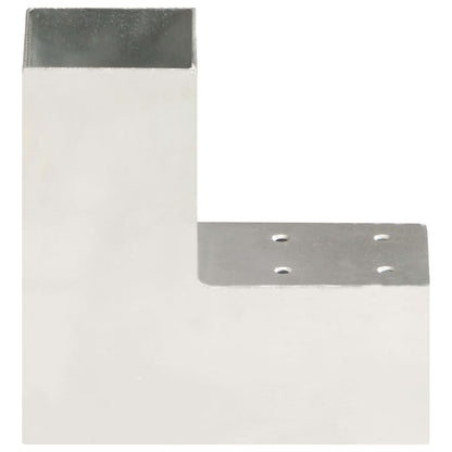 vidaXL Connecteurs de poteau 4 pcs Forme en L Métal galvanisé 71x71 mm