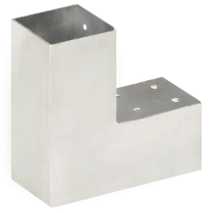 vidaXL Connecteurs de poteau 4 pcs Forme en L Métal galvanisé 71x71 mm