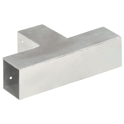 vidaXL Connecteur de poteau Forme en T Métal galvanisé 71x71 mm