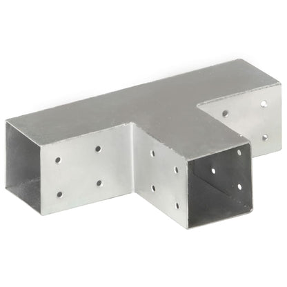 vidaXL Connecteur de poteau Forme en T Métal galvanisé 71x71 mm